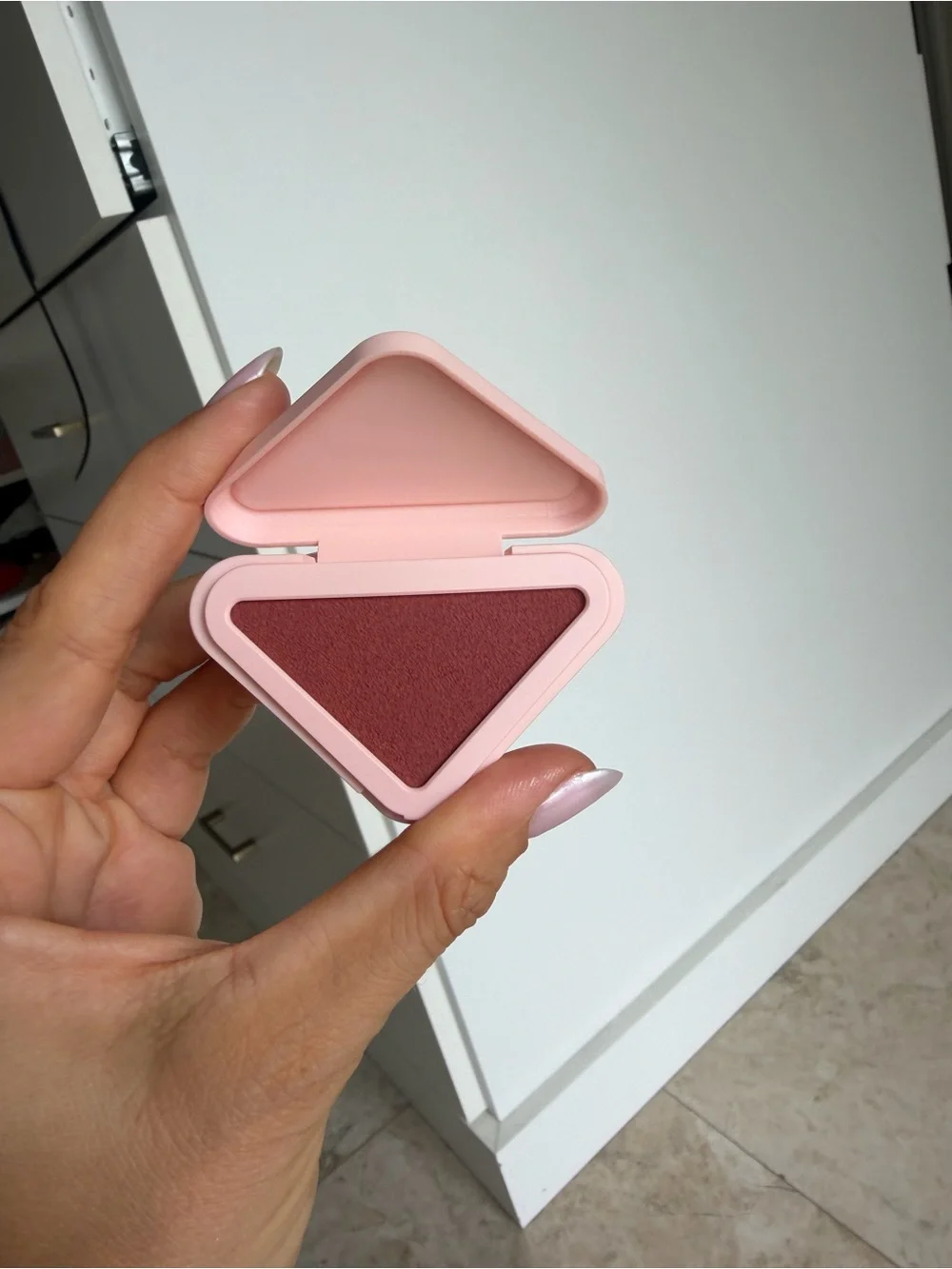 Prada Touch Pink Triangular Cream Blush Set - Soft Rose, Deep Rose, Berry - Picture 7 of 7